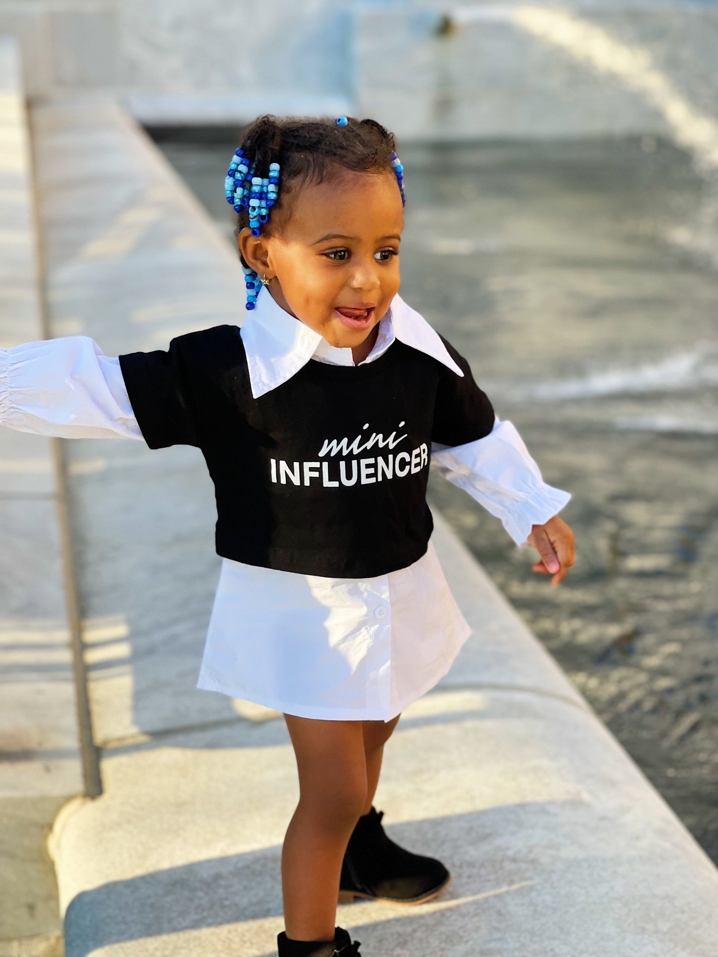Cute Baby Girl Clothes Mini Influencer Shirt Dress Ps Love