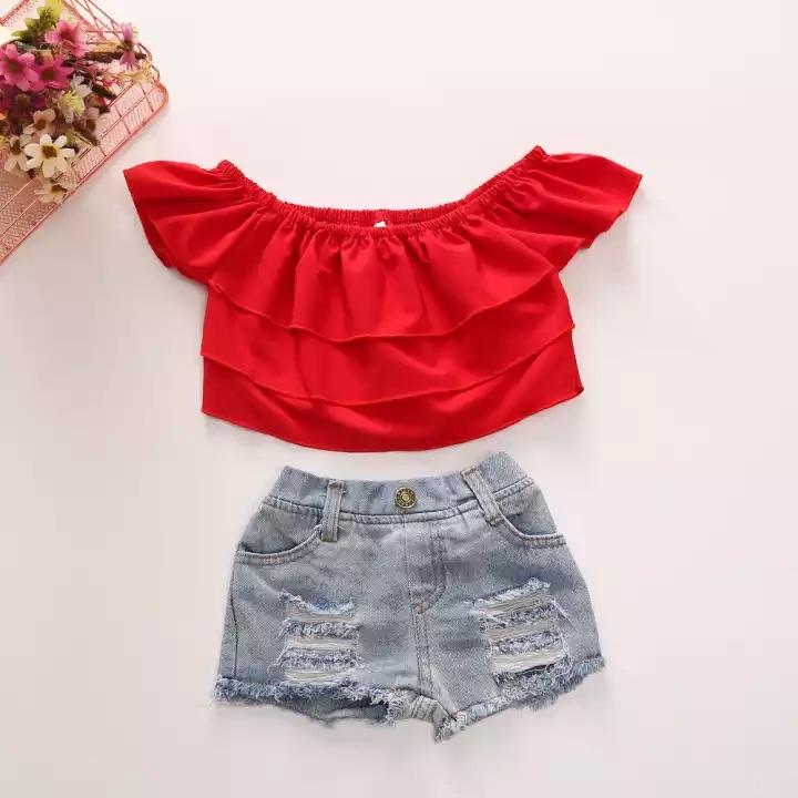 Girls off shoulder shirt cheap